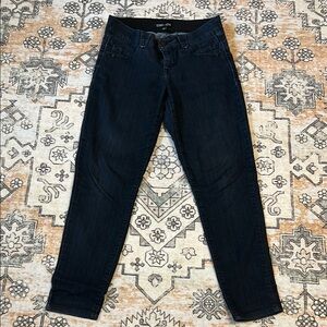 MAC AND ME 2 lightweight dark wash skinny jeans with comfort band